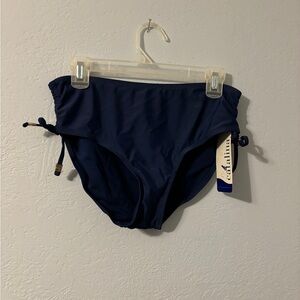 Nwt dark blue ruched swim bottoms